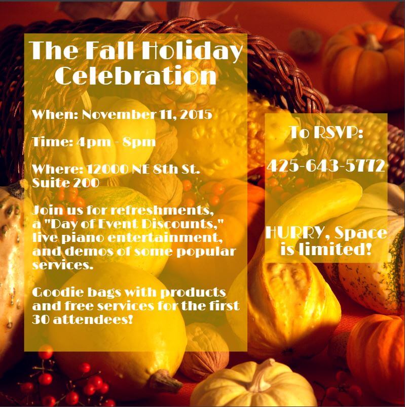 You’re Invited to Our Fall Holiday Celebration!